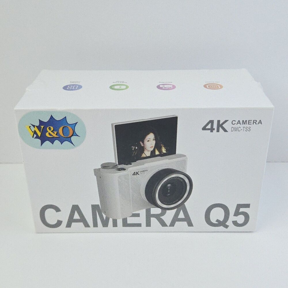 W&O 4K Digital Camera for Photography Video 64MP Auto-Focus Anti-Shake Vlogging